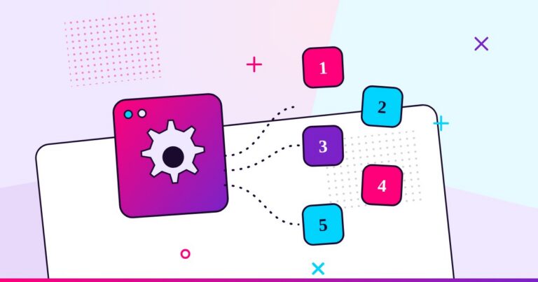 The five part marketing engine every growing company needs, shown as an engine powering five numbered tiles