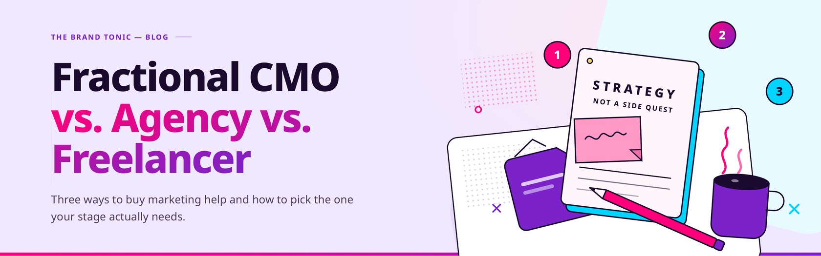 Fractional CMO vs marketing agency vs freelancer comparison for growing companies