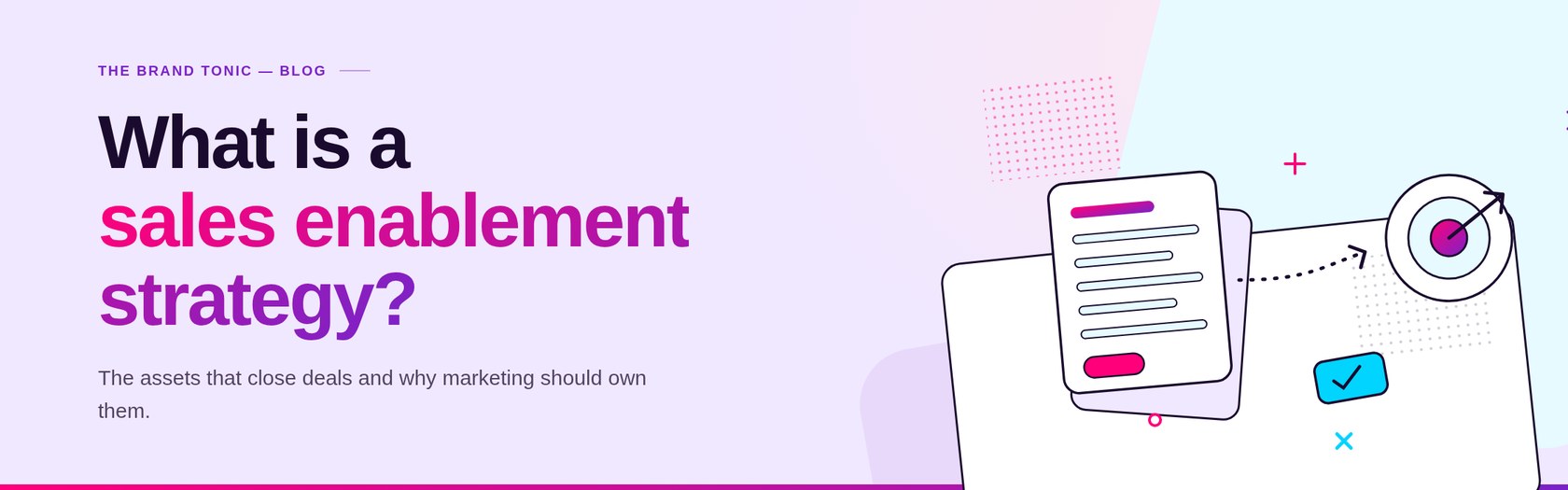 A one-pager document with an arrow flying into a target