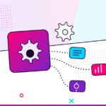 Gears connected by dashed flows to document, chart, and automation nodes